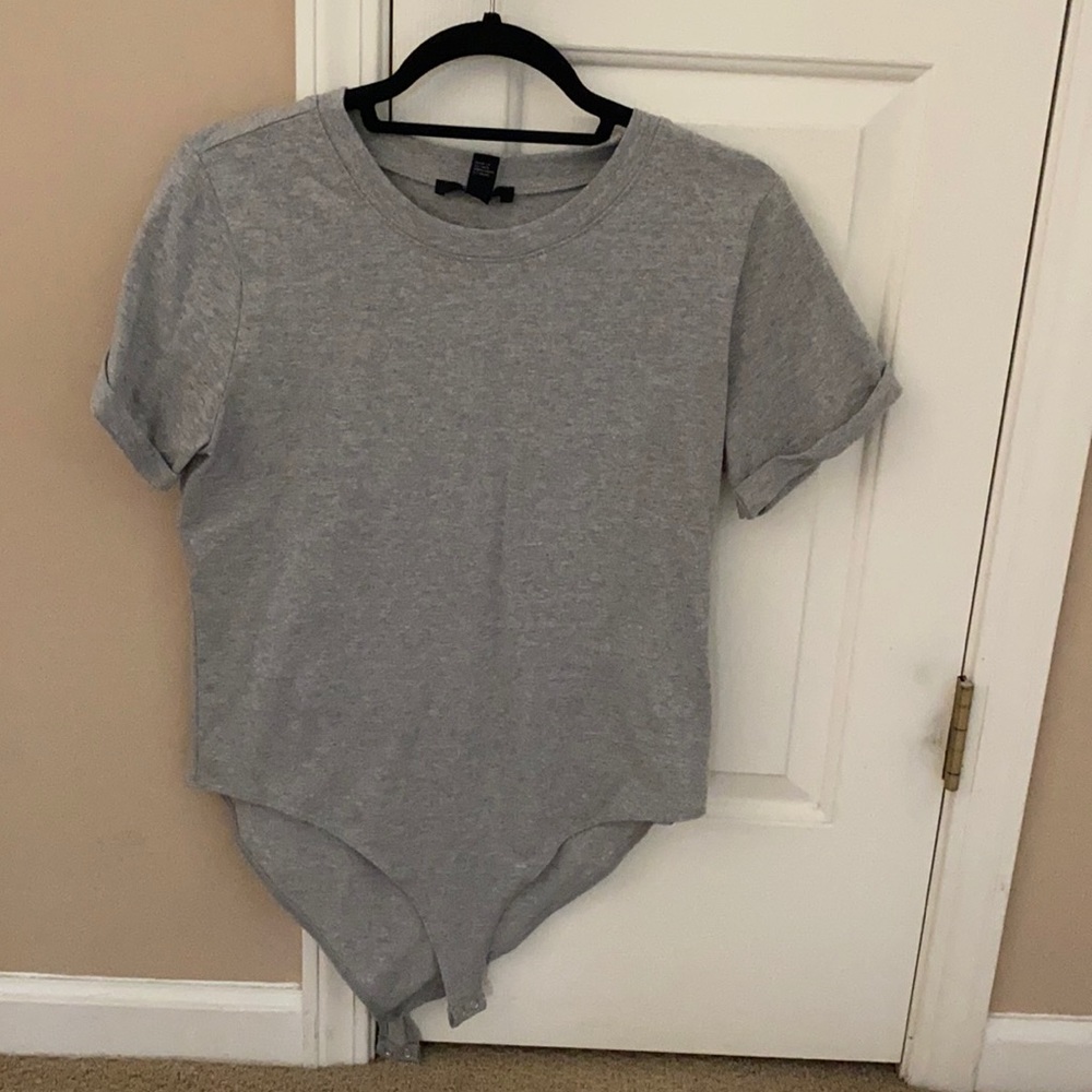Gray Forever 21 body suit